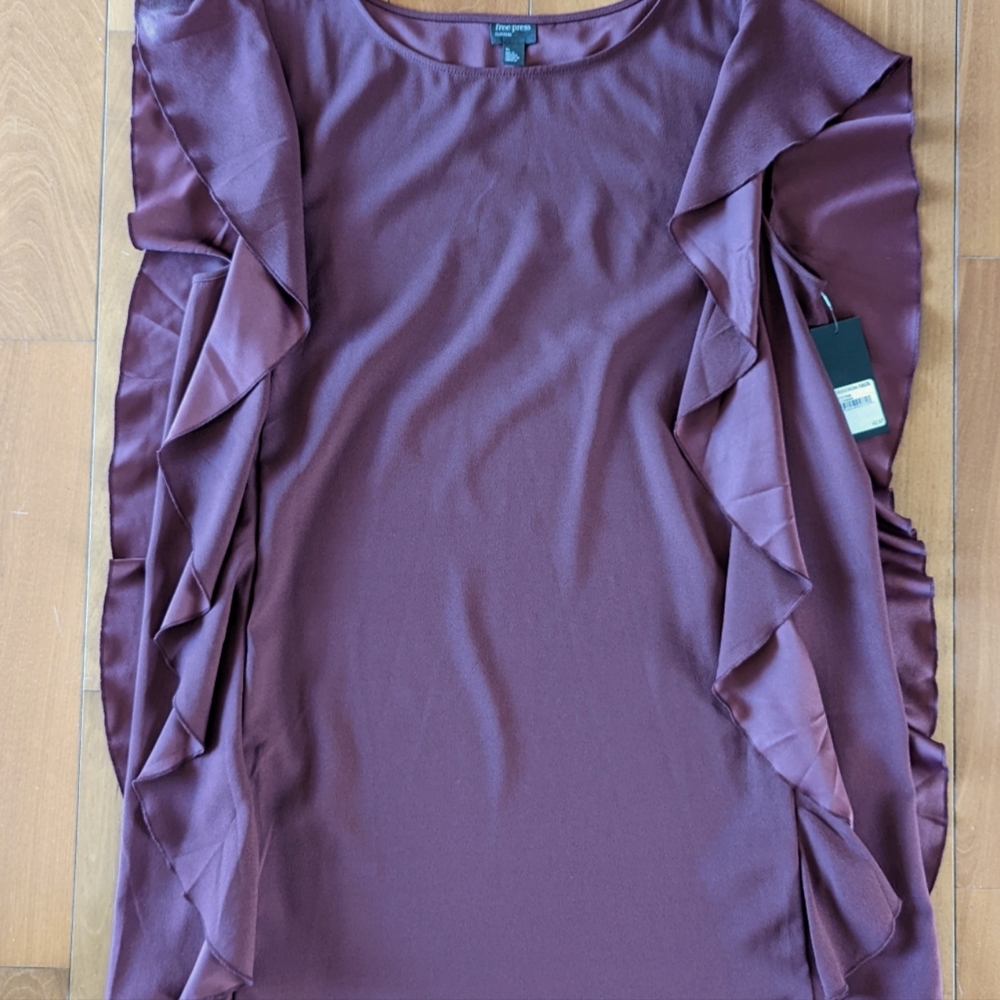NWT Free Press flutter sleeve shift dress size XL